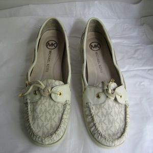 MICHAEL KORS Women's Signature Boat Shoes, 10 M